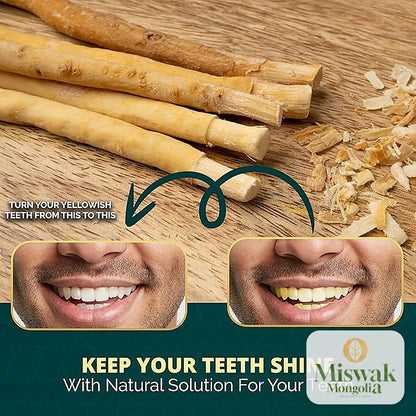 Мисвак хэрэглэсний өмнө ба дараах харьцуулалт | Miswak Mongolia